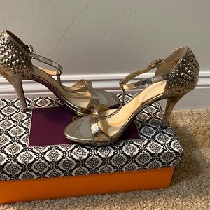 Idola gold studded sandals